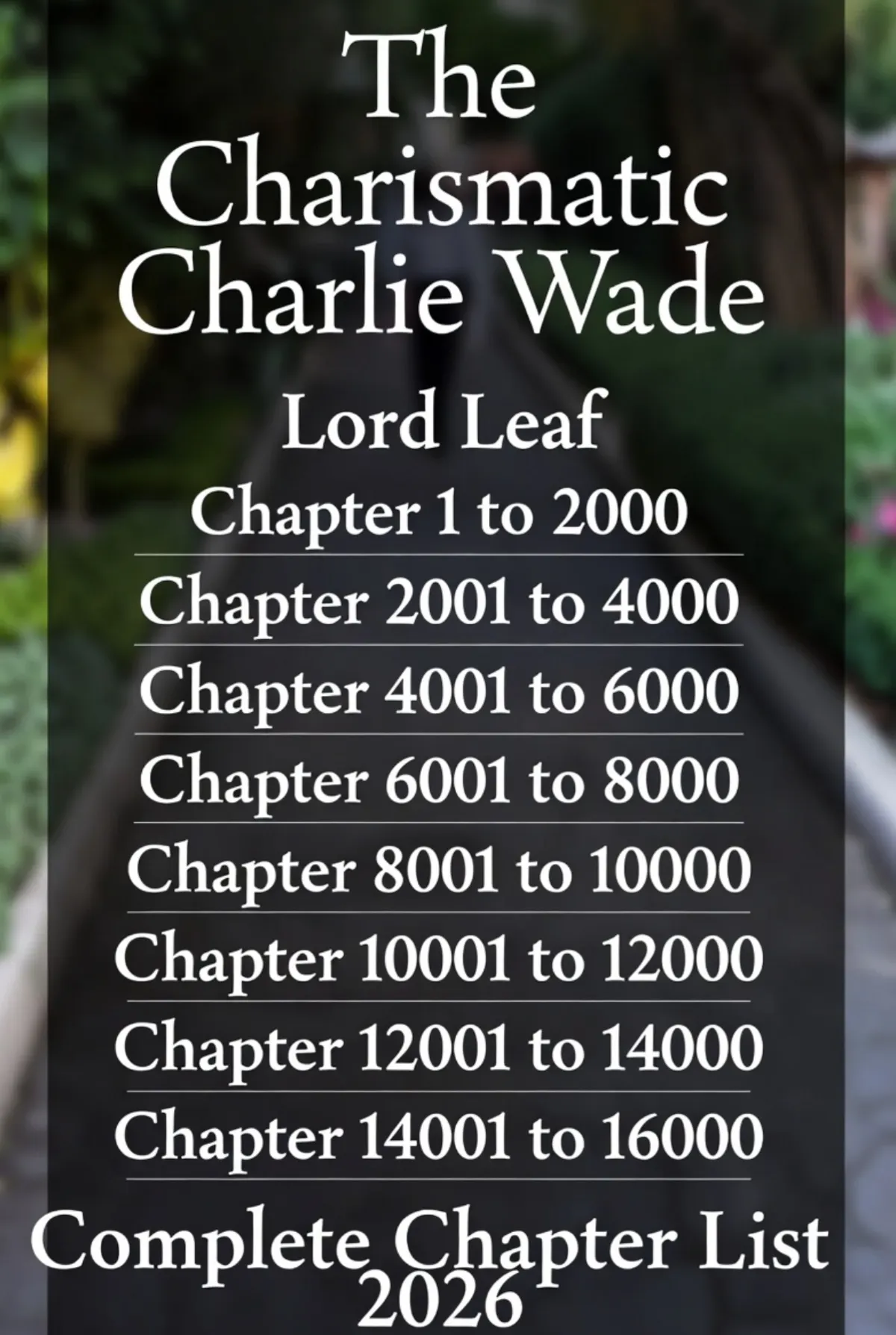 The Charismatic Charlie Wade complete chapter list – chapters 1 to 7463 updated 2026