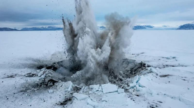 Millionaire Son In Law Chapter 7459 US military artillery warning shots blasting the ice in front of the Japanese convoy